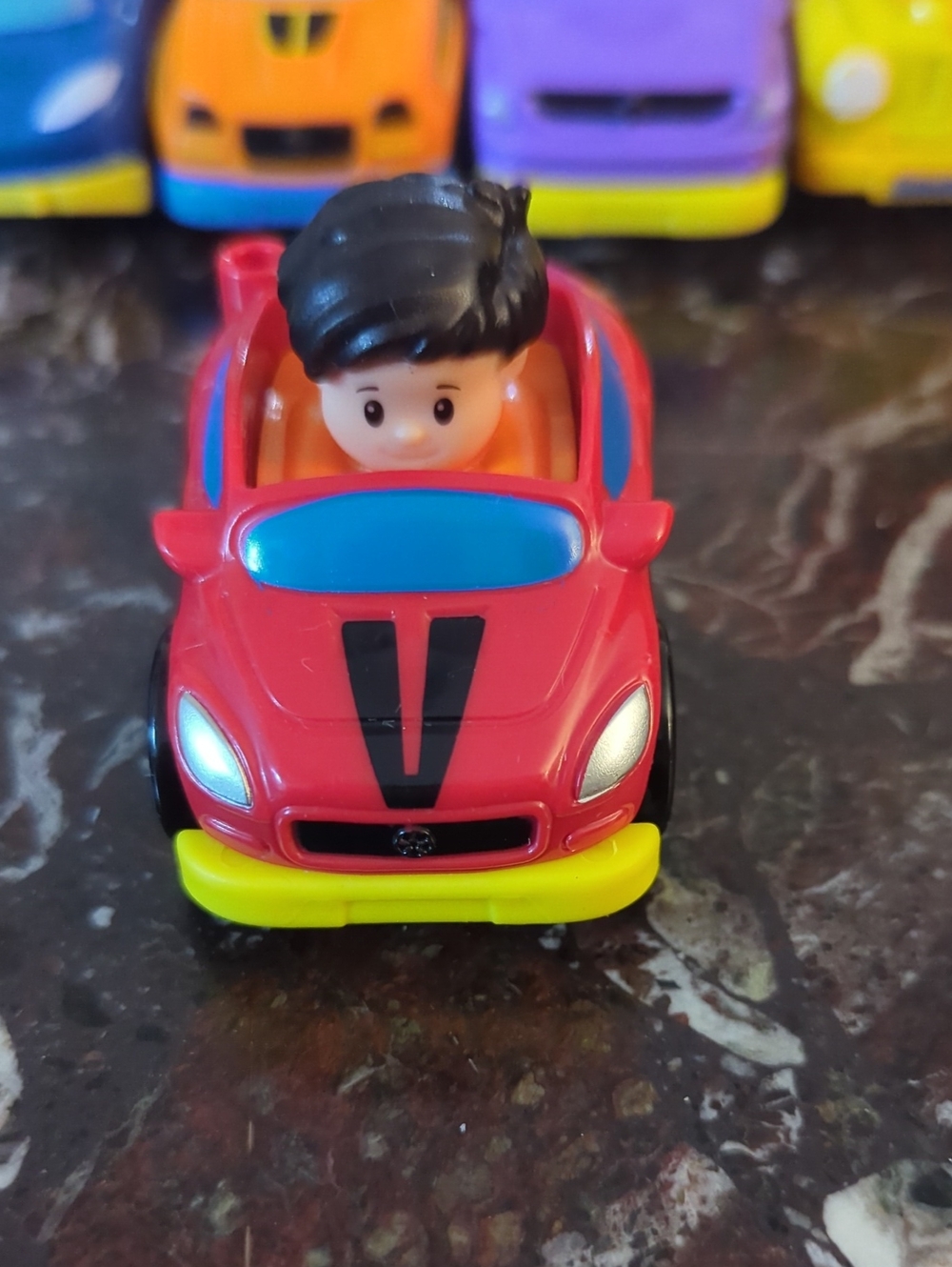 Little People - Red Toy Sports Car with Driver - Kids Toy
